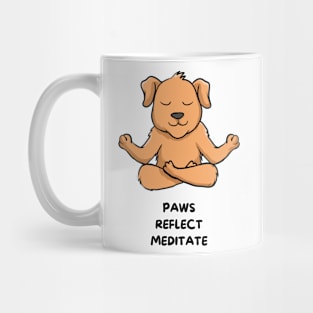 Animal Pun Dog Paws Reflect Meditate Mug